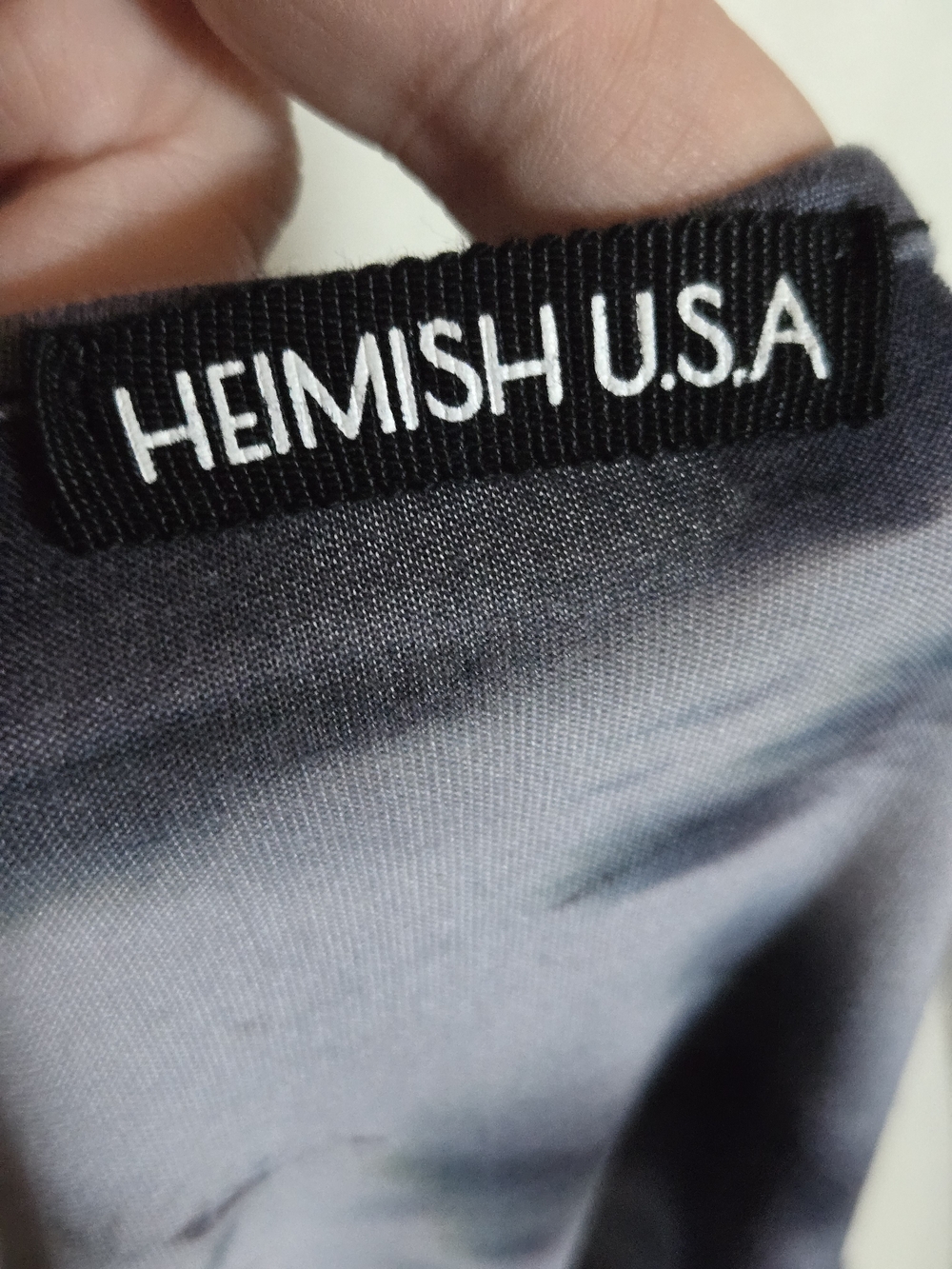 HEIMISH USA Black & Gray Tie-Dye Crisscross V-Neck Short Sleeve Top - Picture 4 of 5